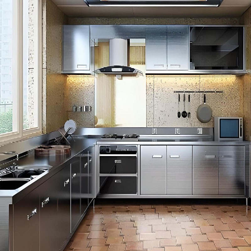 خزائن المطبخ المعيارية من الفولاذ المقاوم للصدأ